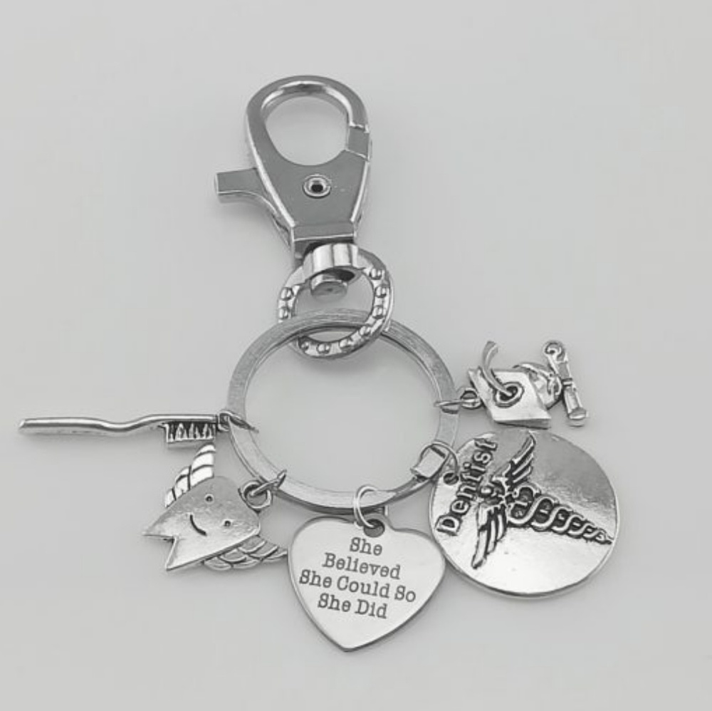 New dentist graduation keychain